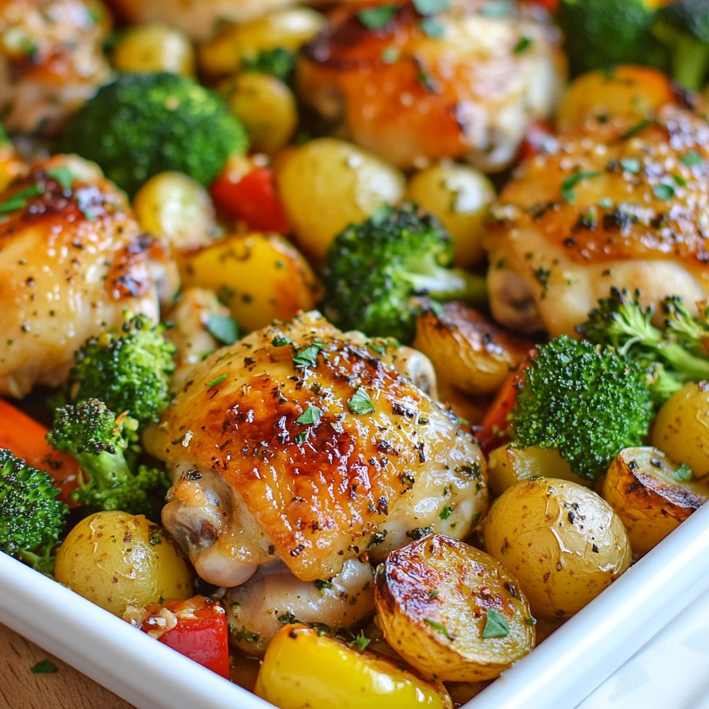 Flavorful Sheet Pan Garlic Chicken & Veggies Delight