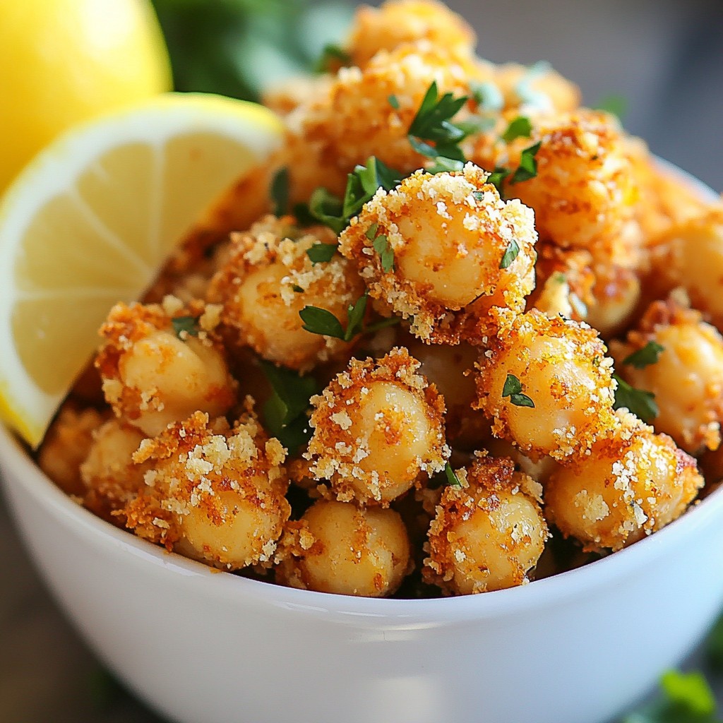 Crispy air-fried Harissa Chickpea Poppers Recipe