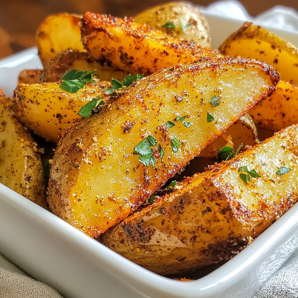 Crunchy Air Fryer Herb-Spiced Potato Wedges Delight