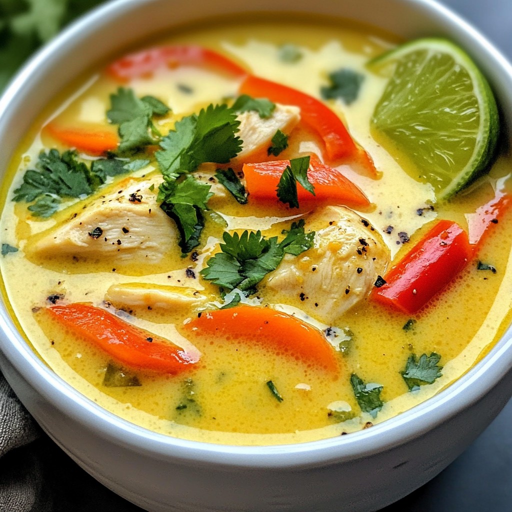 Creamy Coconut Lime Chicken Soup Healthy and Flavorful