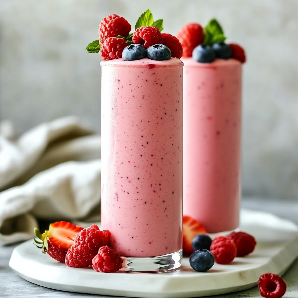 Berry Cheesecake Smoothie Creamy and Flavorful Treat