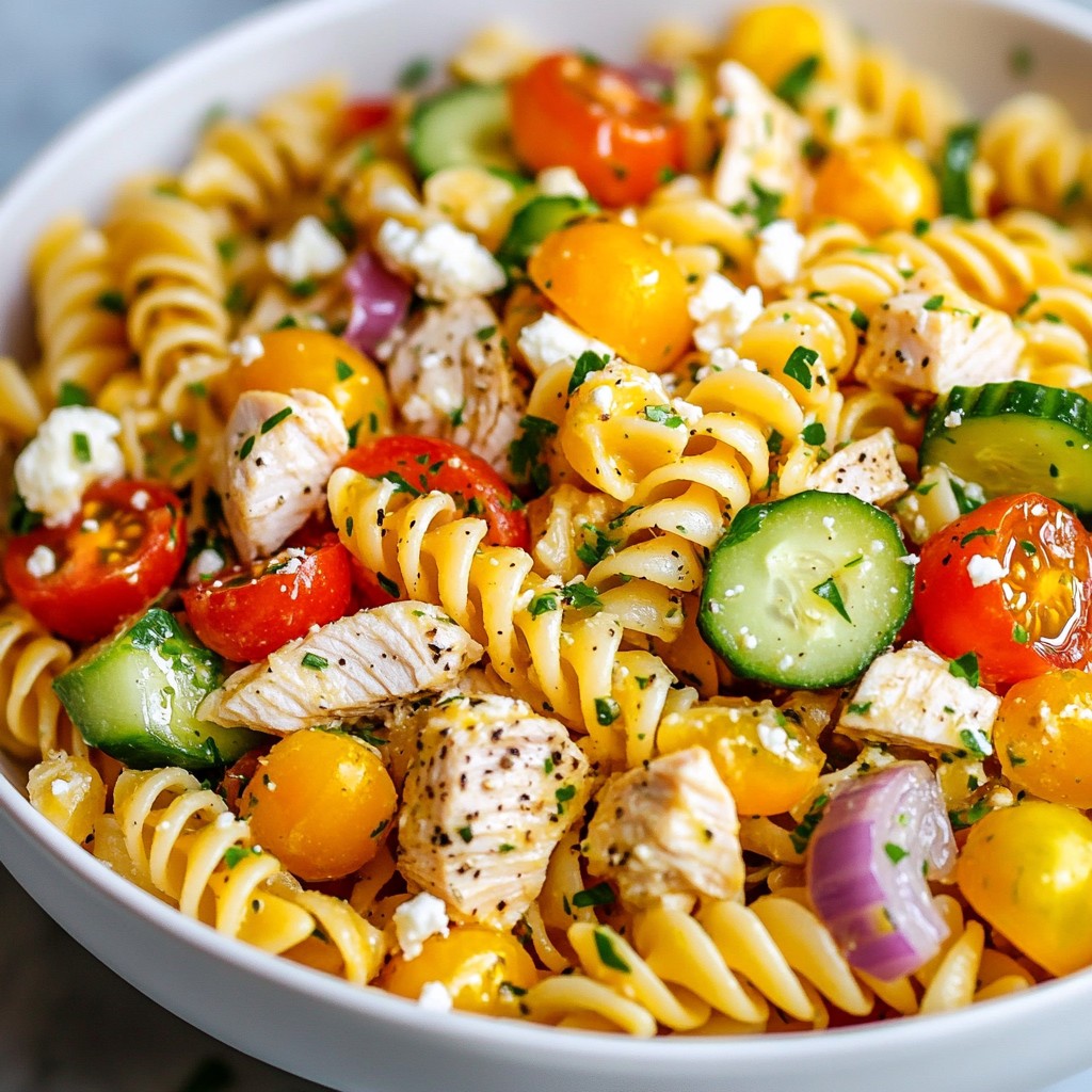 Lemon Herb Chicken Pasta Salad Fresh and Flavorful Dish