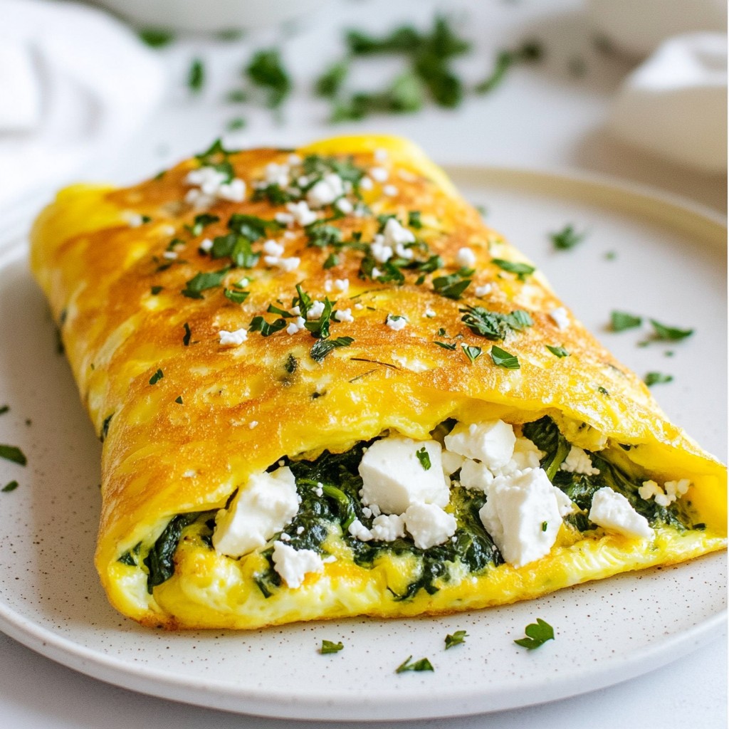 Fluffy Air-Fried Spinach and Feta Omelet Delight