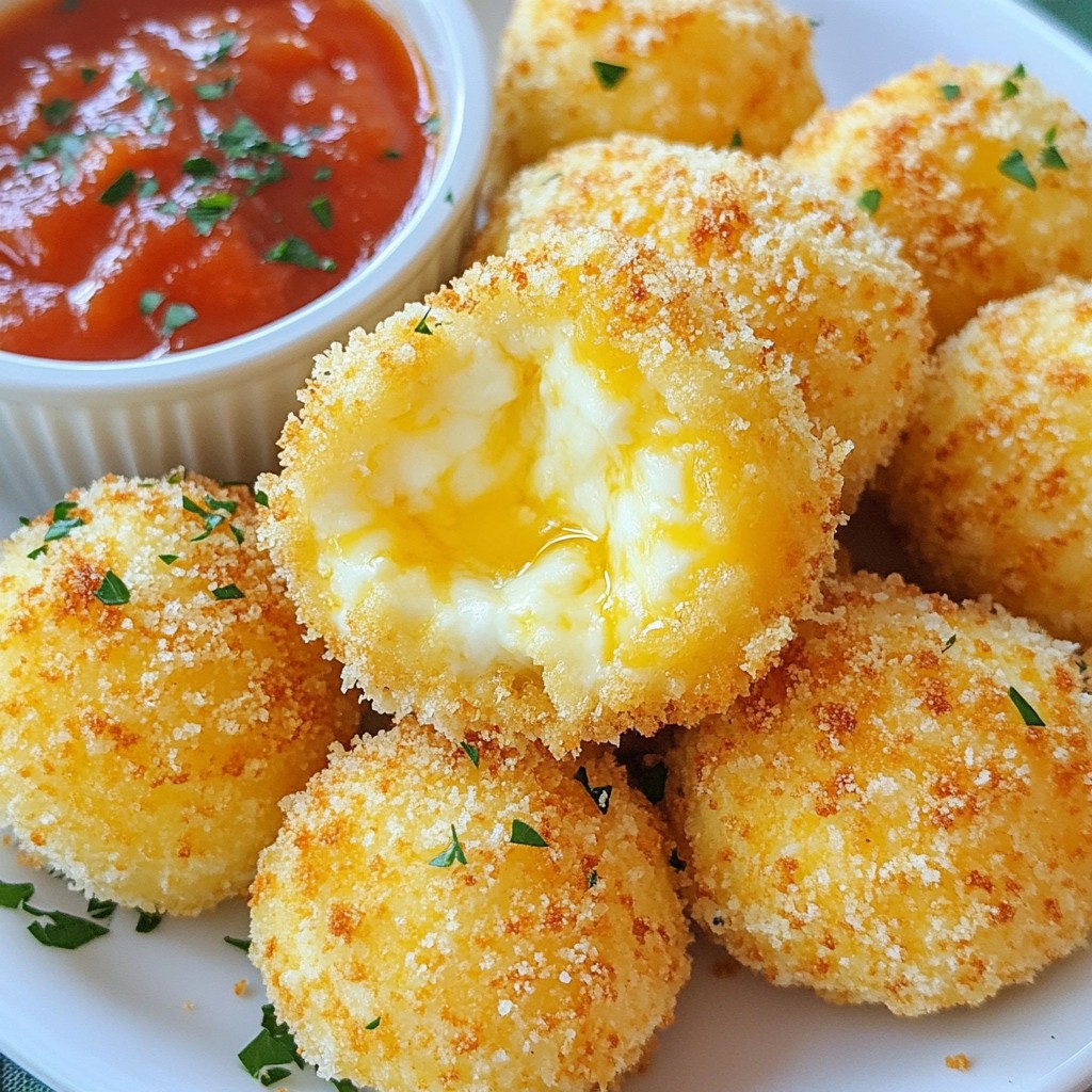 Cheesy Air Fryer Mozzarella Puffs Crispy Snack Idea