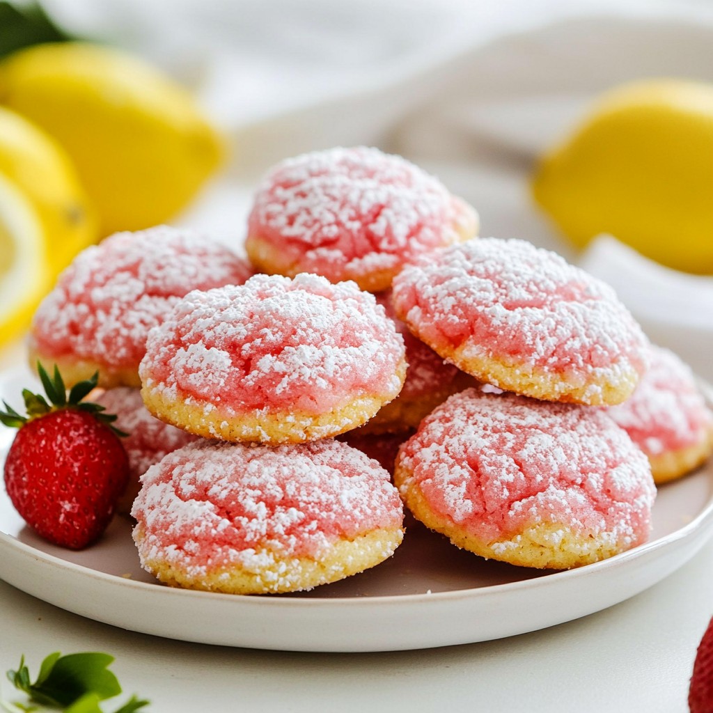 Strawberry Lemonade Cookies Delightful Flavor Treat