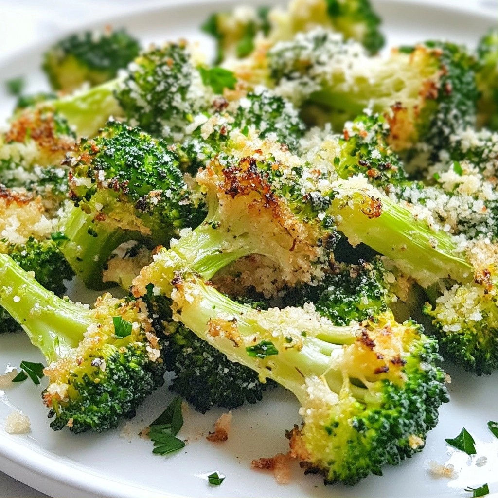 Crispy air-fried Garlic Parmesan Broccoli Stems Treat