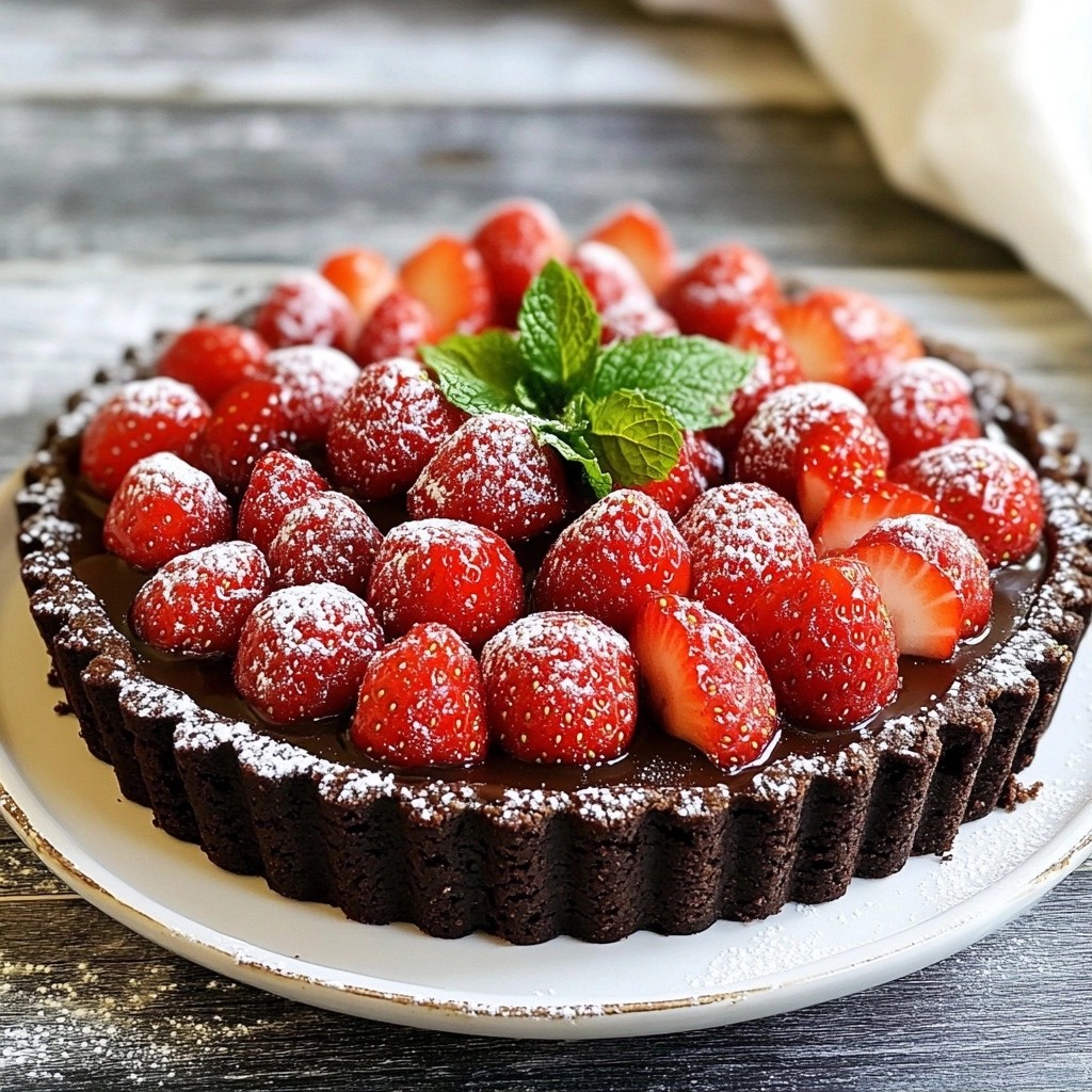 Decadent Air Fryer Chocolate Strawberry Tart Recipe