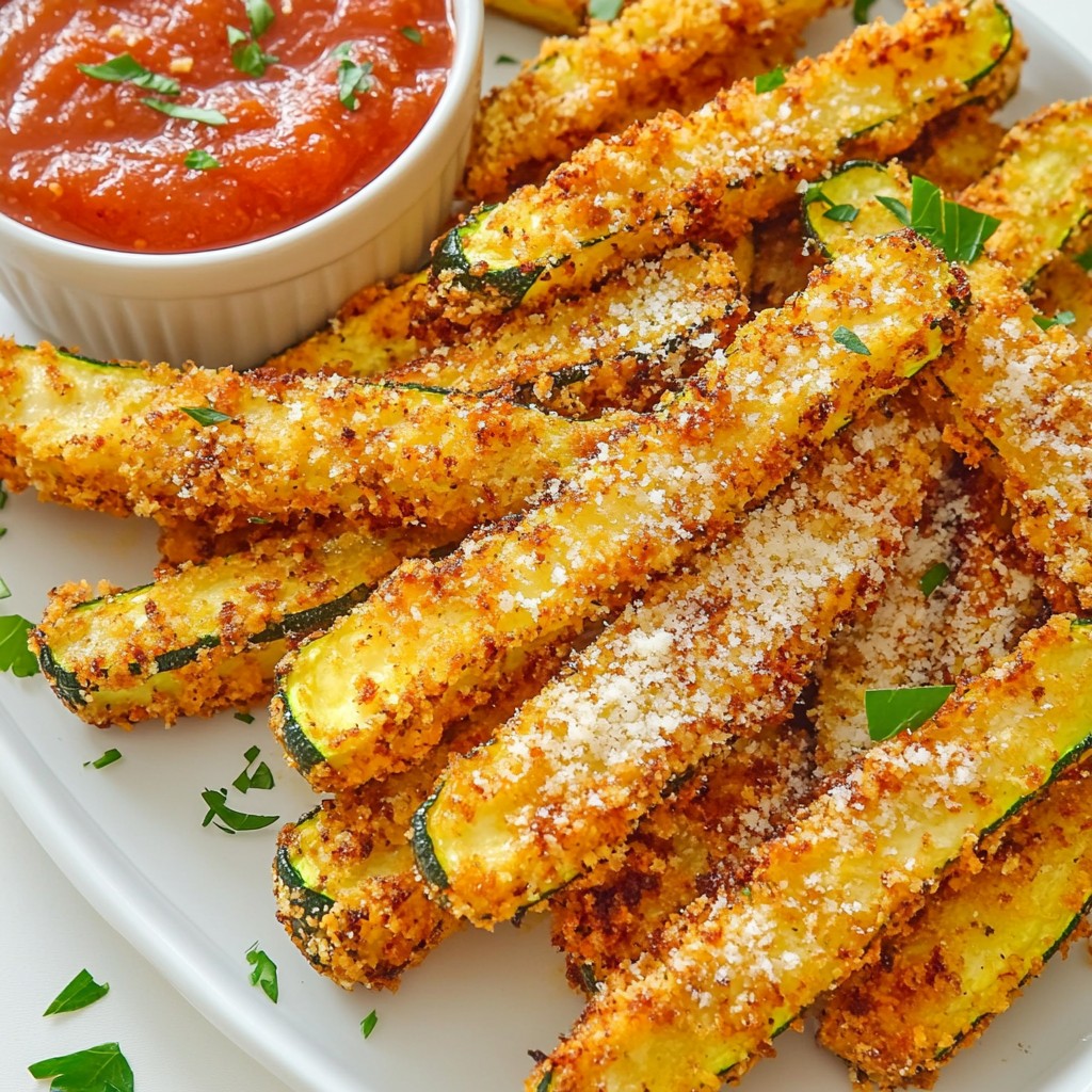 Crunchy Air Fryer Zucchini Fries with Parmesan Recipe