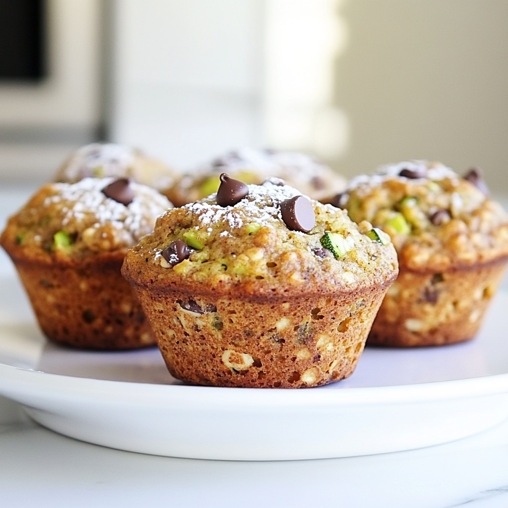 Chocolate Chip Zucchini Oat Muffins Delightful Treat