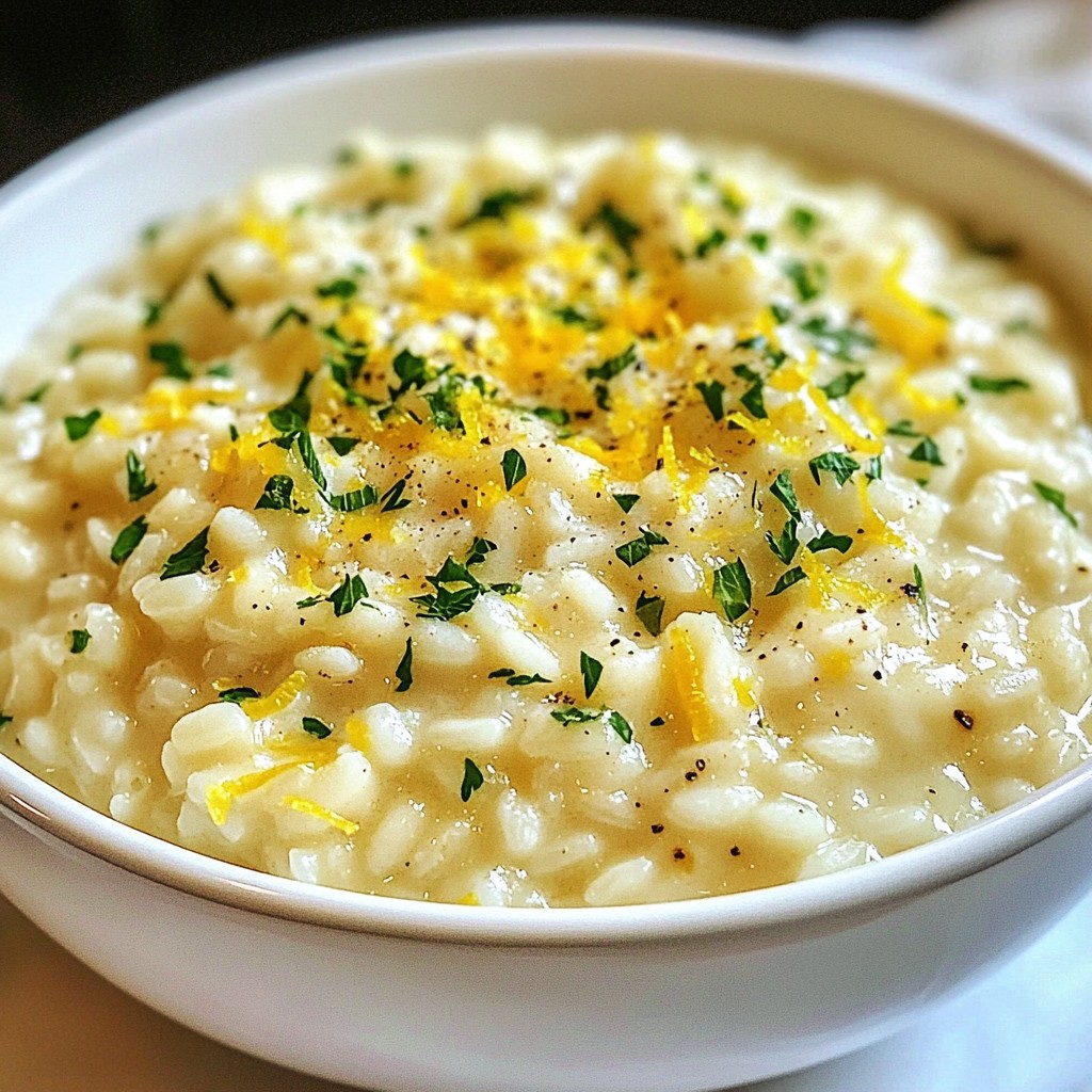Creamy Lemon Parmesan Risotto Flavorful Dinner Delight