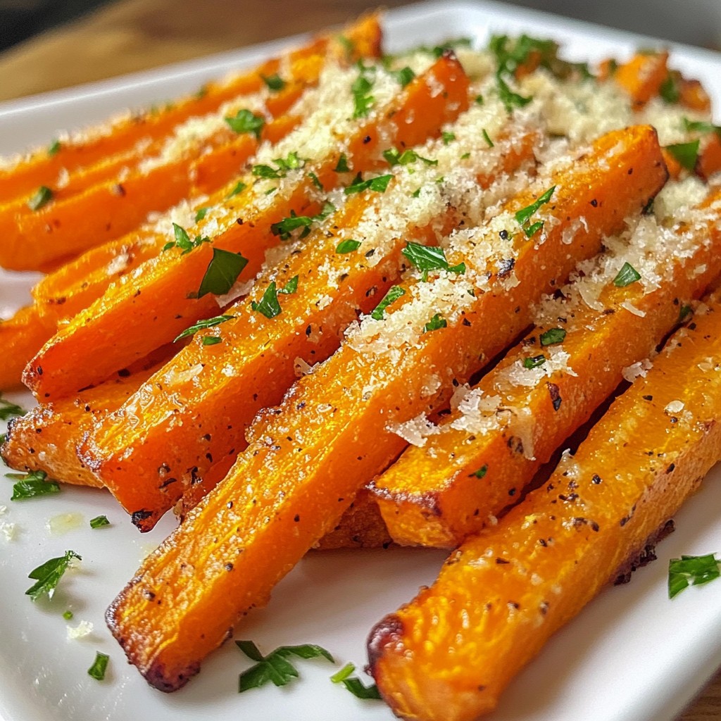 Garlic Air Fryer Parmesan Carrot Fries Delight