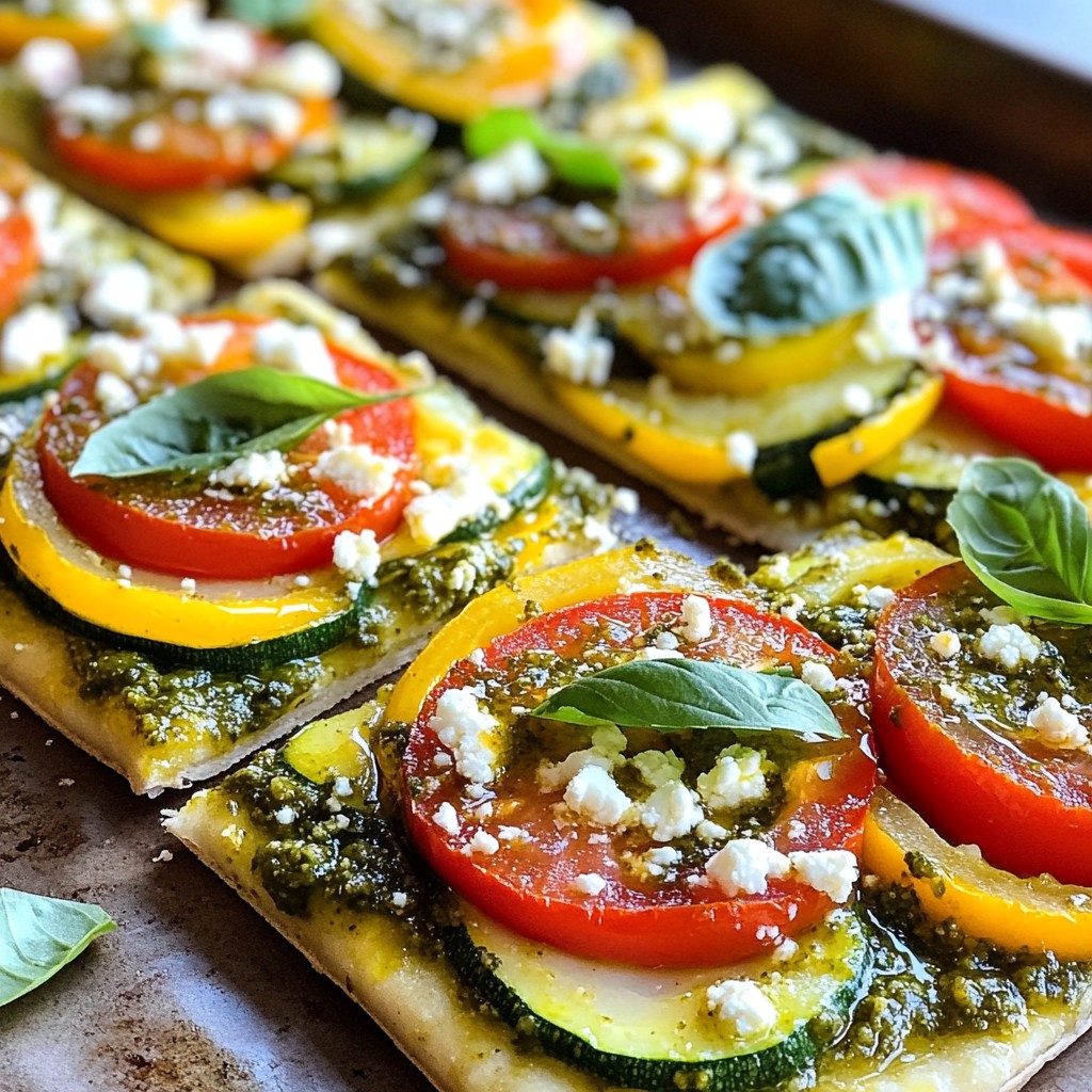 Pesto Veggie Flatbread Fresh and Flavorful Delight