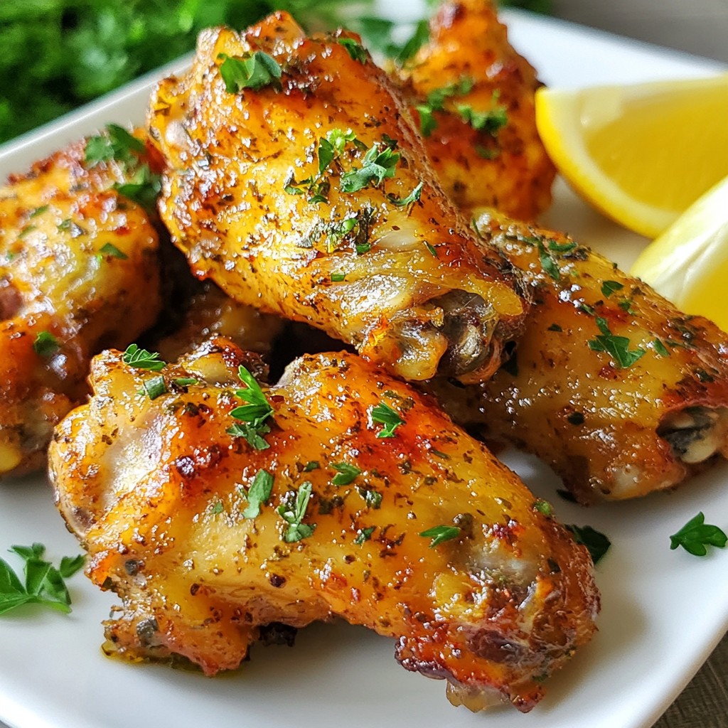 Savory Air Fryer Garlic Herb Chicken Wings Recipe