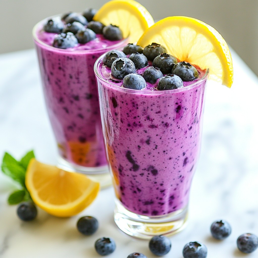 Blueberry Lemonade Smoothie Refreshing and Vibrant Drink