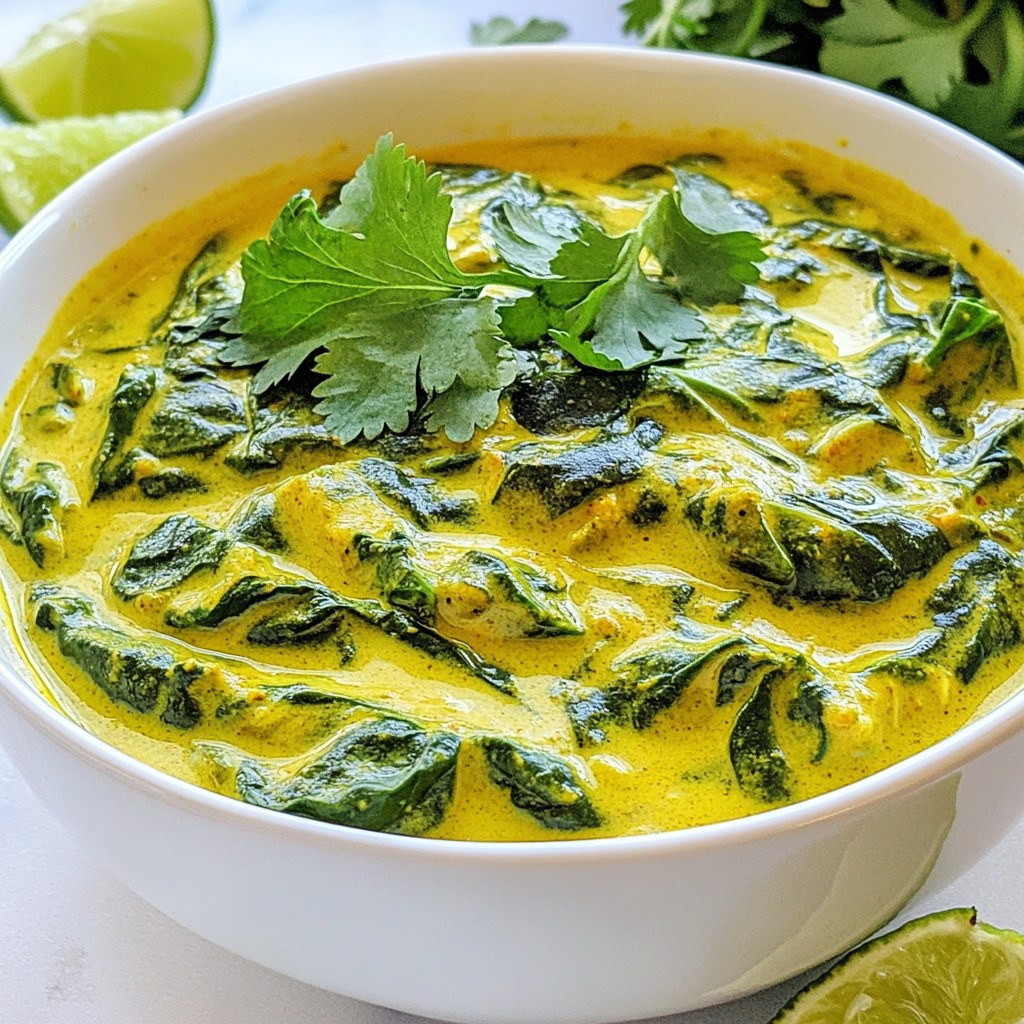 Creamy Coconut Spinach Curry Rich and Flavorful Dish
