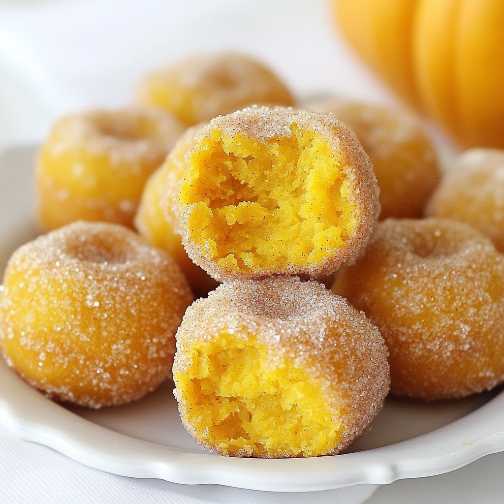 Cinnamon Sugar Pumpkin Donut Holes Flavorful Treat