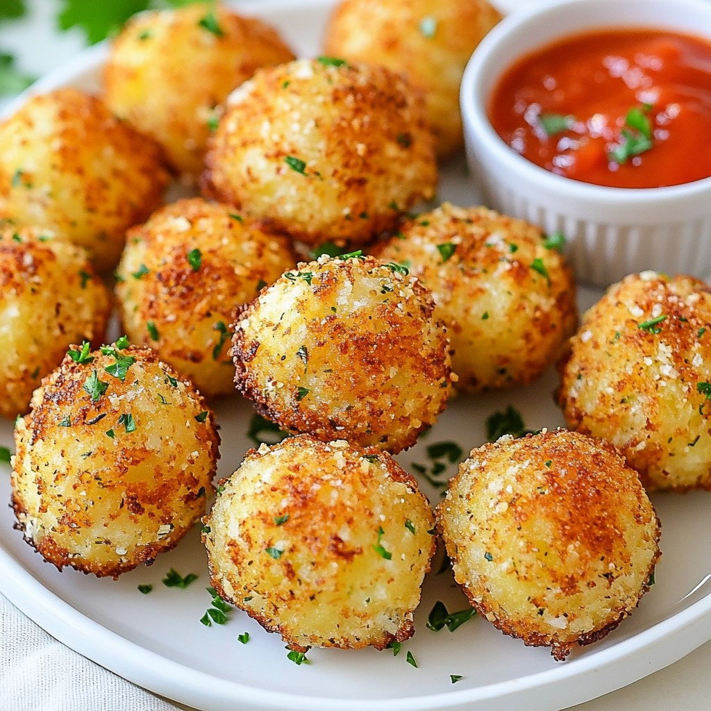 Crispy Air-Fried Garlic Parmesan Potato Balls Recipe