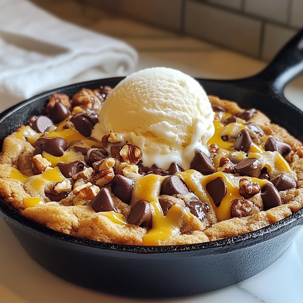 Chocolate Chip Cookie Skillet Easy Dessert Delight