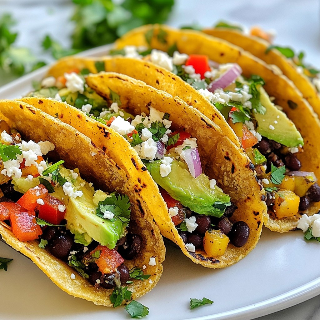 Crunchy Air-Fried Avocado and Black Bean Tacos Delight