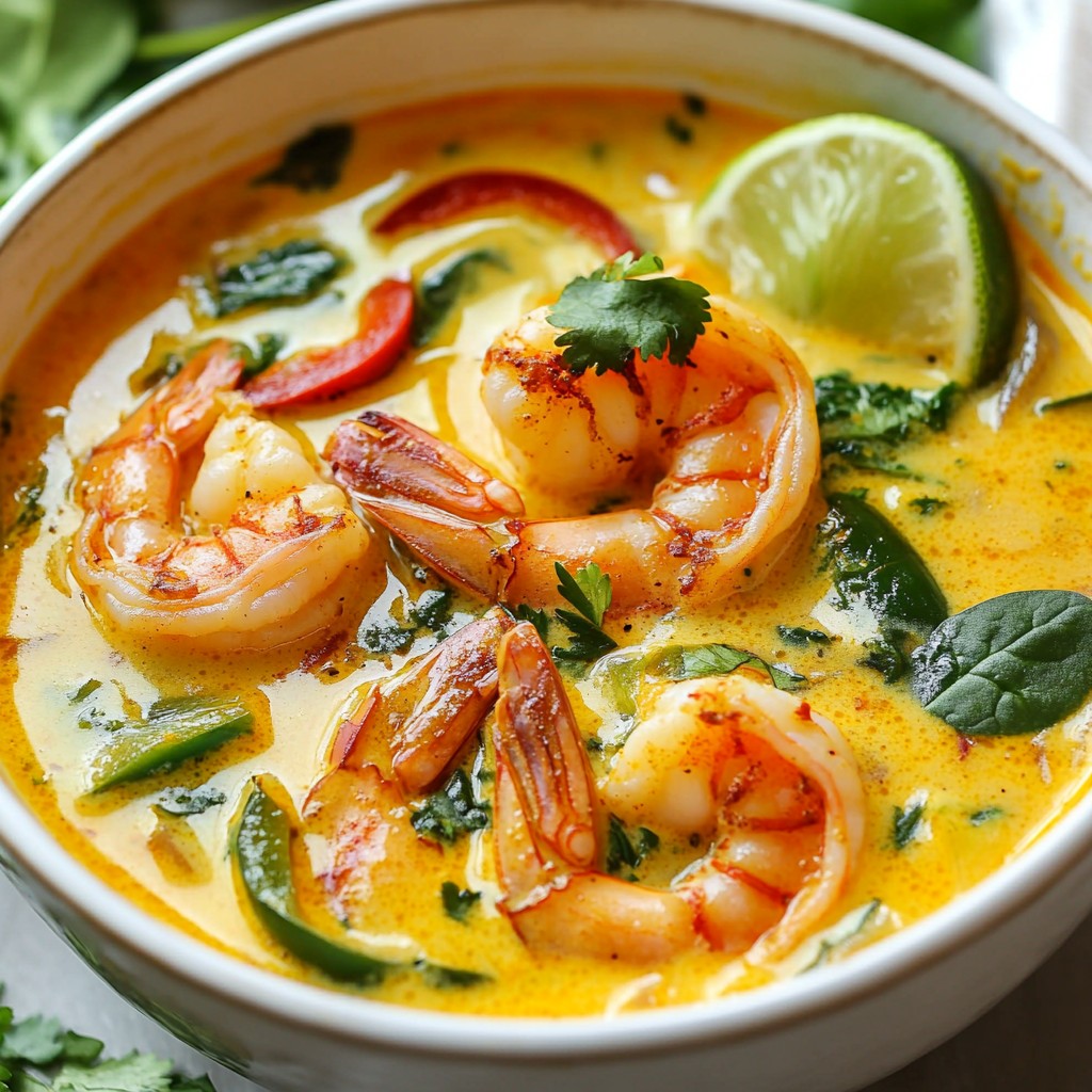 Coconut Curry Shrimp Soup Flavorful and Nourishing Dish
