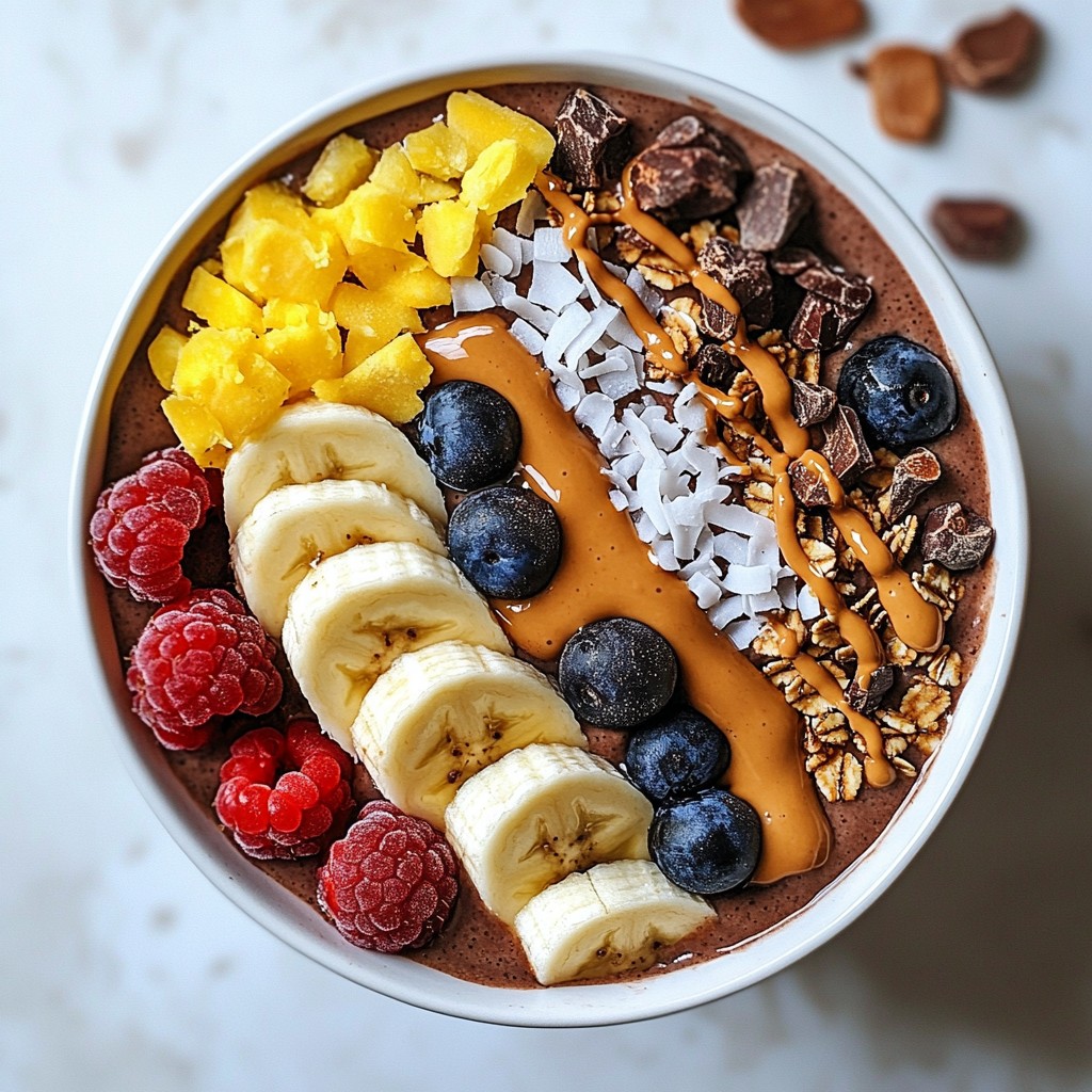 Chocolate Peanut Butter Smoothie Bowl Rich and Creamy Treat