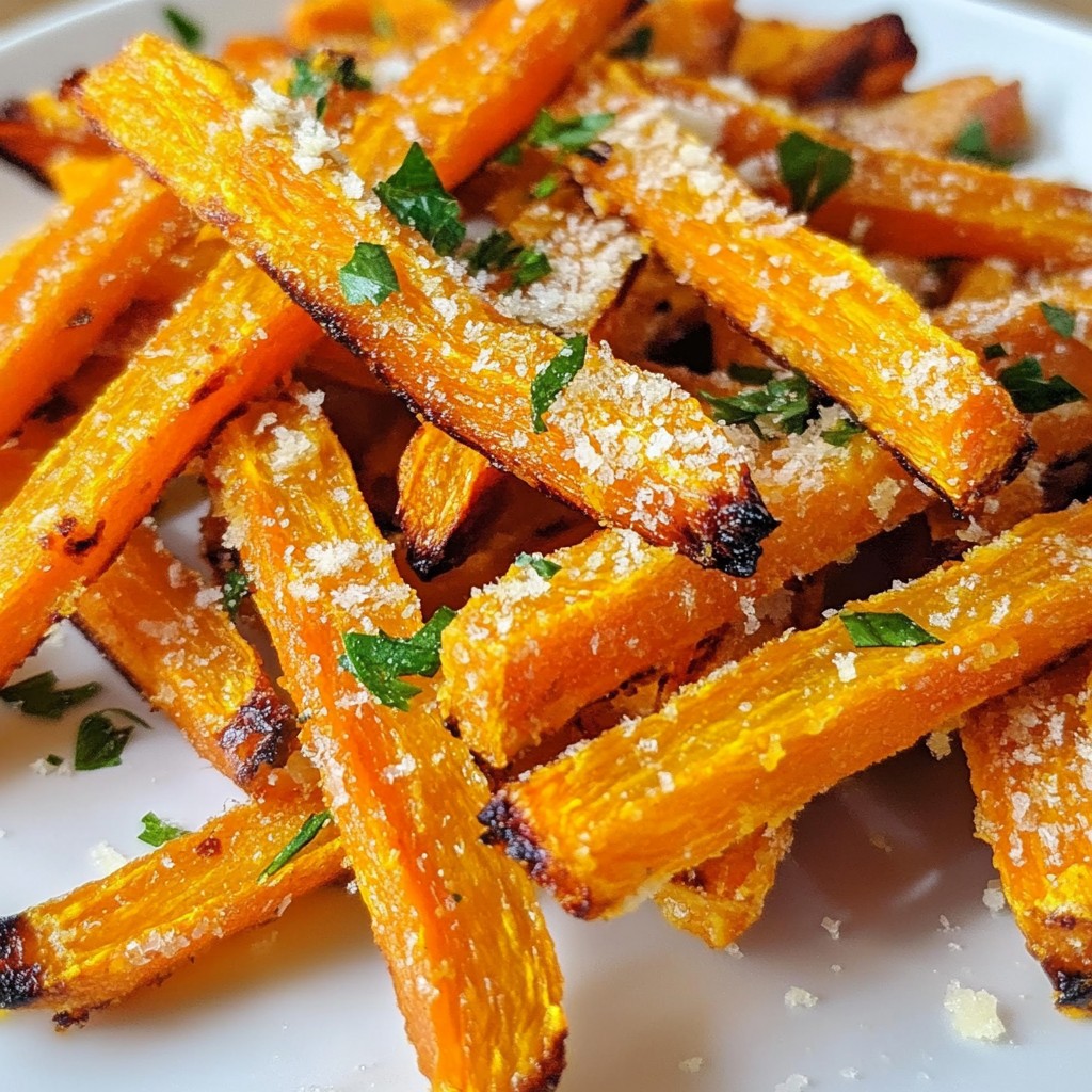 Garlic Air Fryer Parmesan Carrot Fries Delight