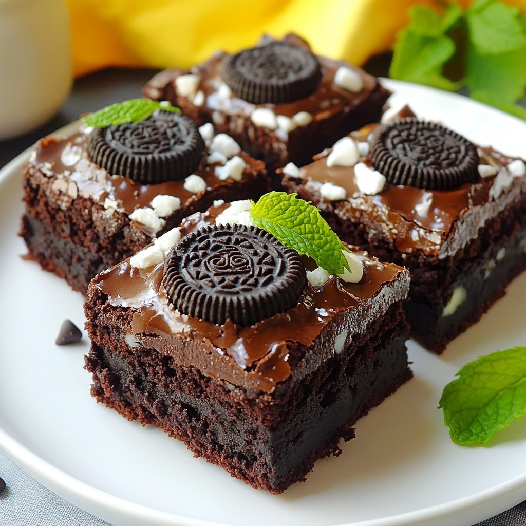 Chocolate Mint Oreo Brownies Fudgy and Decadent Treat