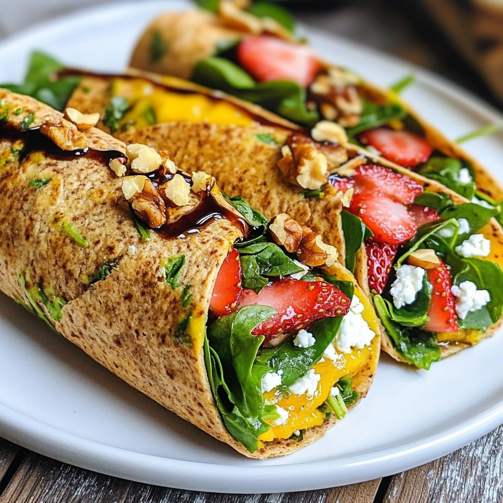 Strawberry Spinach Feta Wraps Fresh and Flavorful Meal