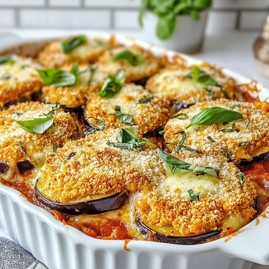Hearty air fryer Eggplant Parmesan Casserole Delight