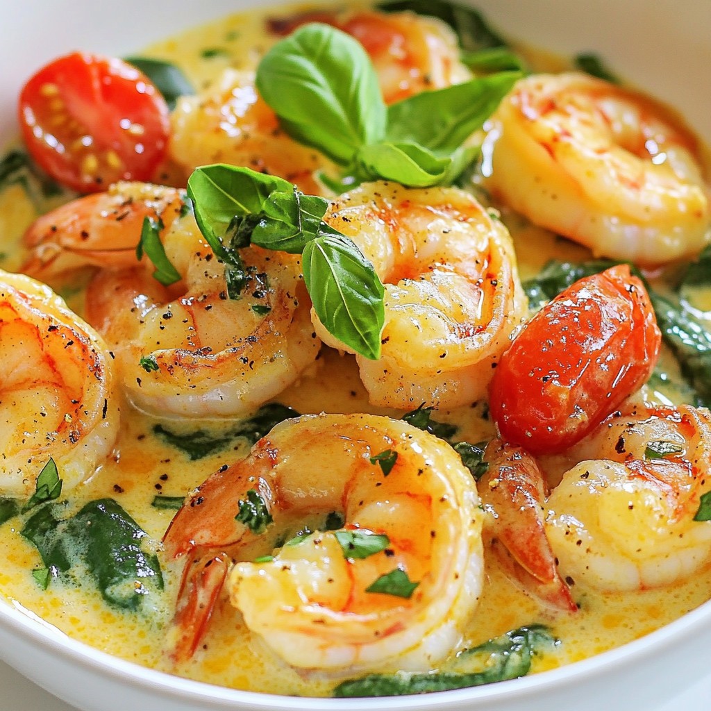 Creamy Tuscan Shrimp Rich and Flavorful Dinner Treat