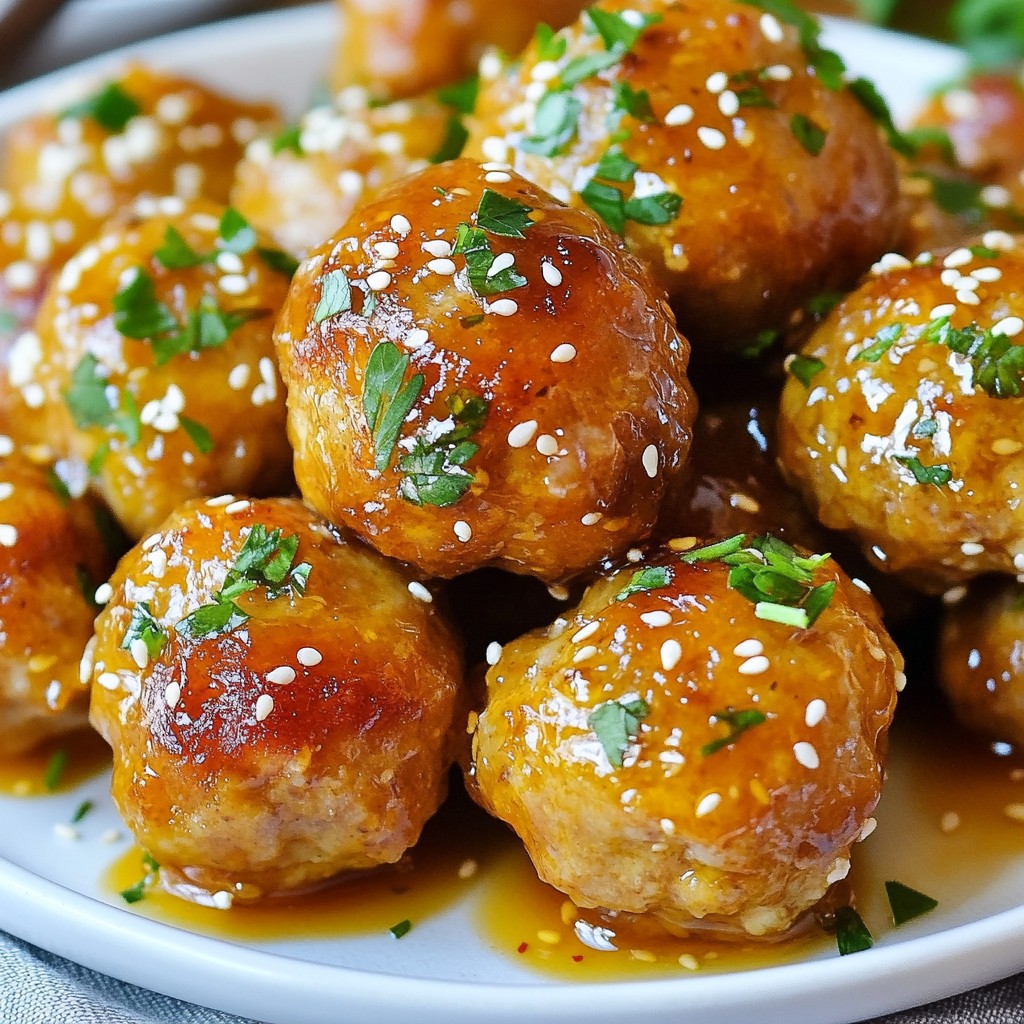 Honey Garlic Chicken Meatballs Flavorful and Easy Recipe