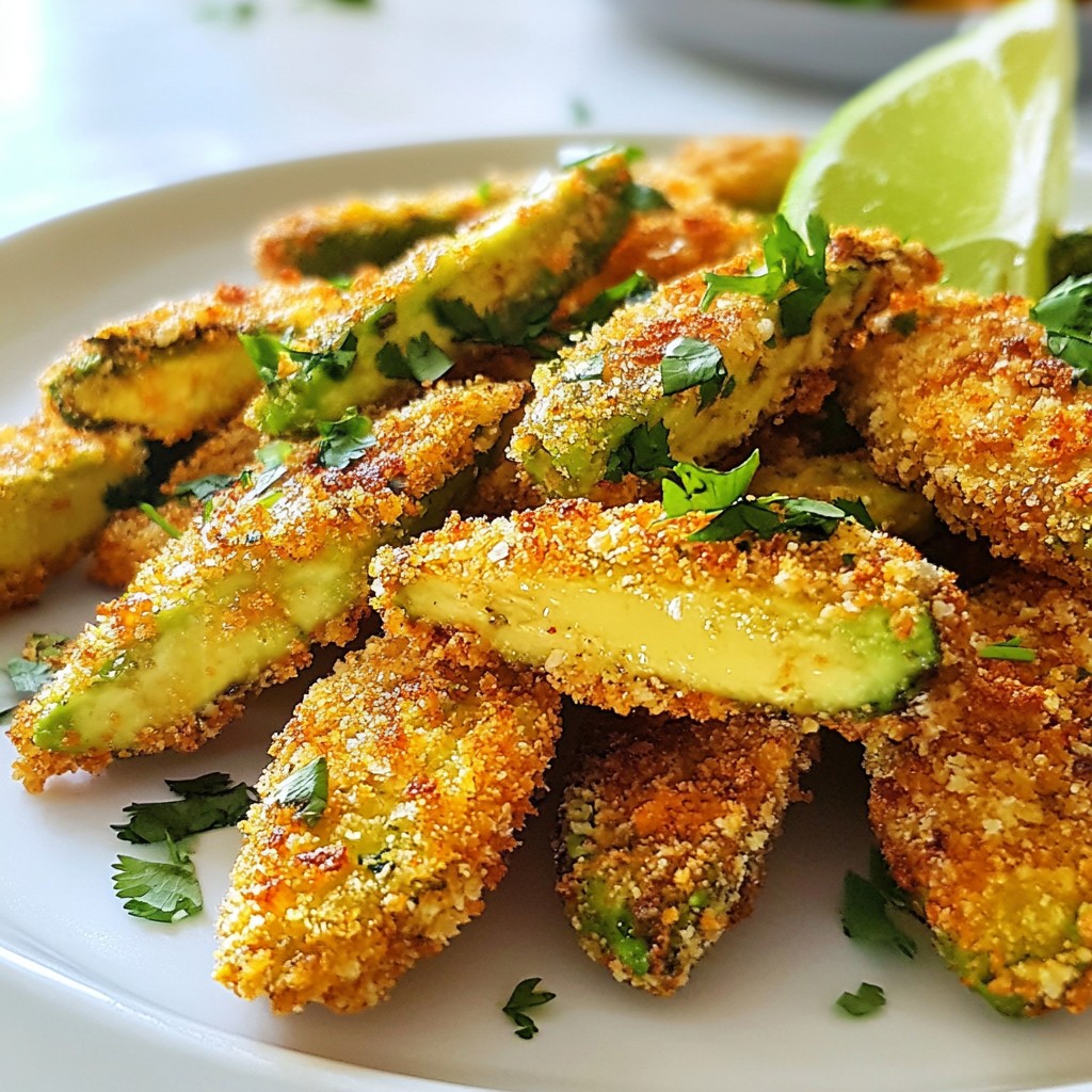 Crispy Air-Fried Avocado Fries with Lime Delight
