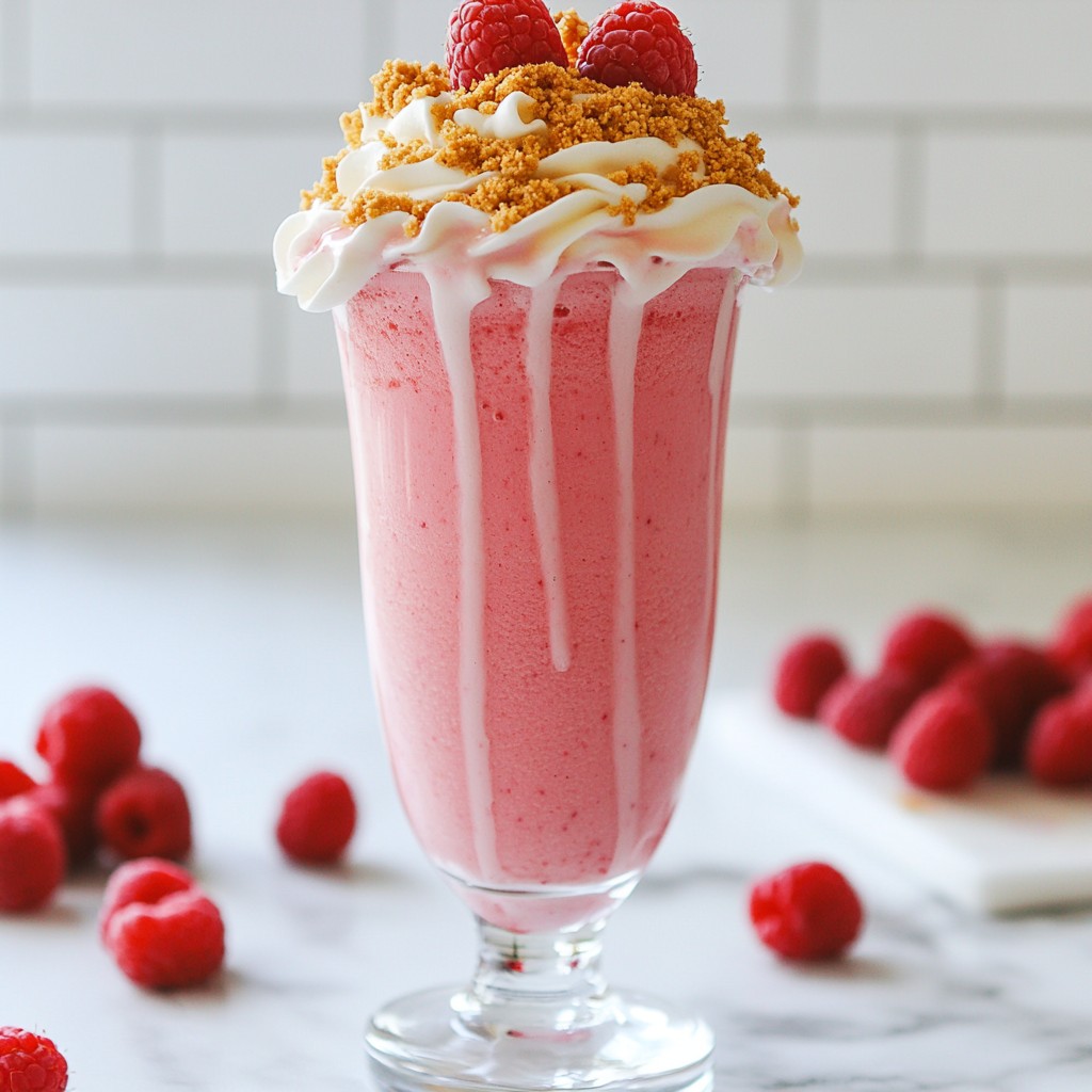 Raspberry Cheesecake Milkshake Rich and Creamy Treat