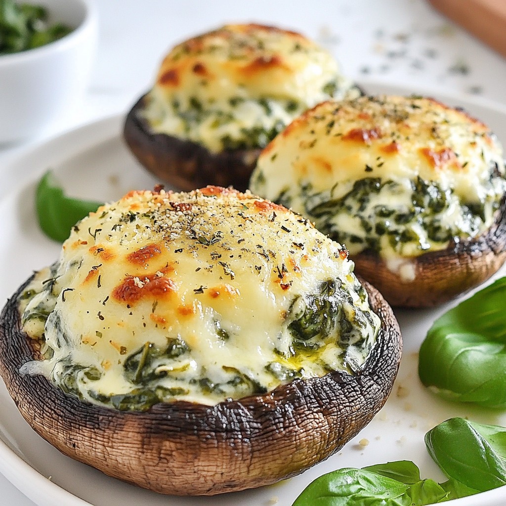 Spinach Ricotta Stuffed Portobellos Savory Delight