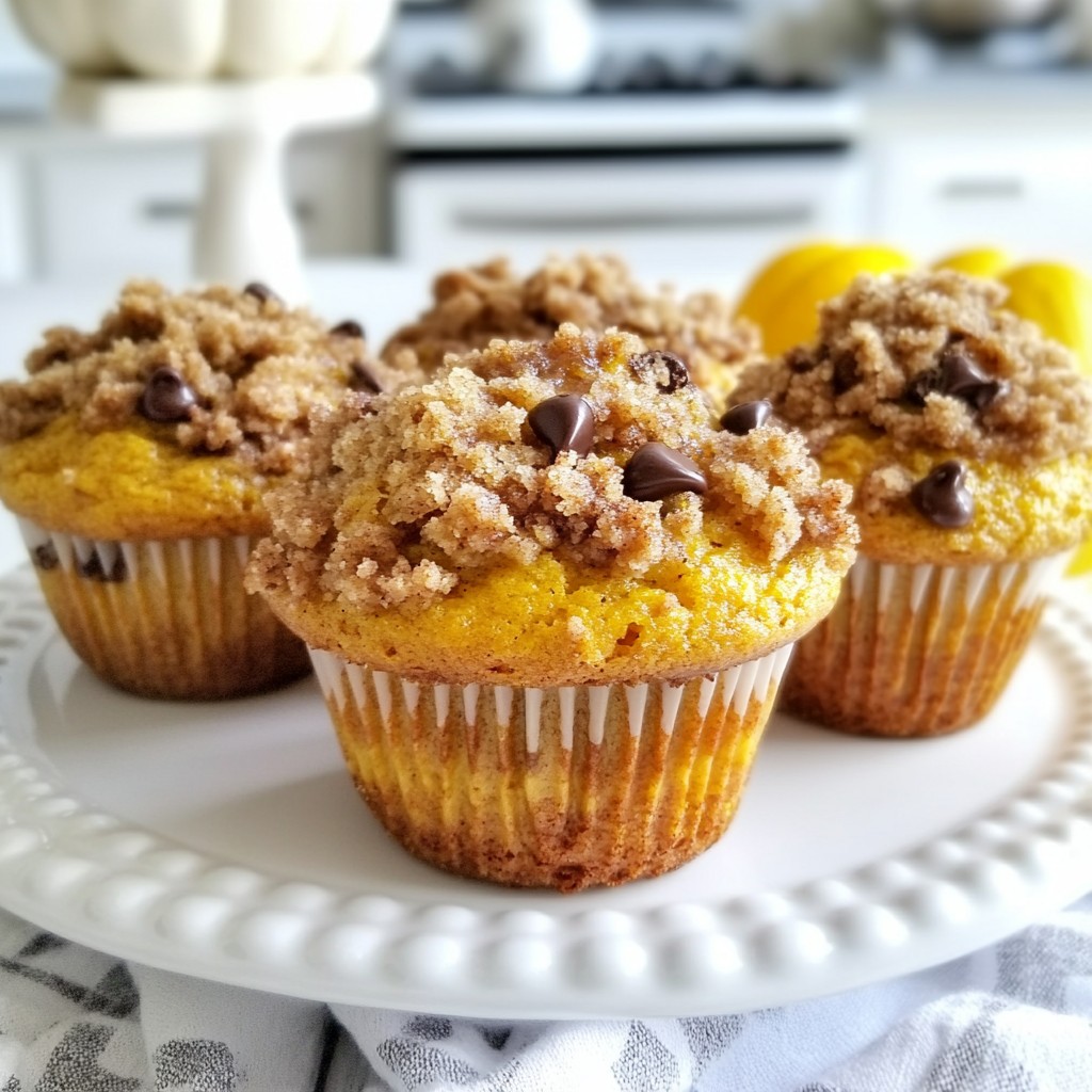 Chocolate Chip Pumpkin Streusel Muffins Delightful Treat