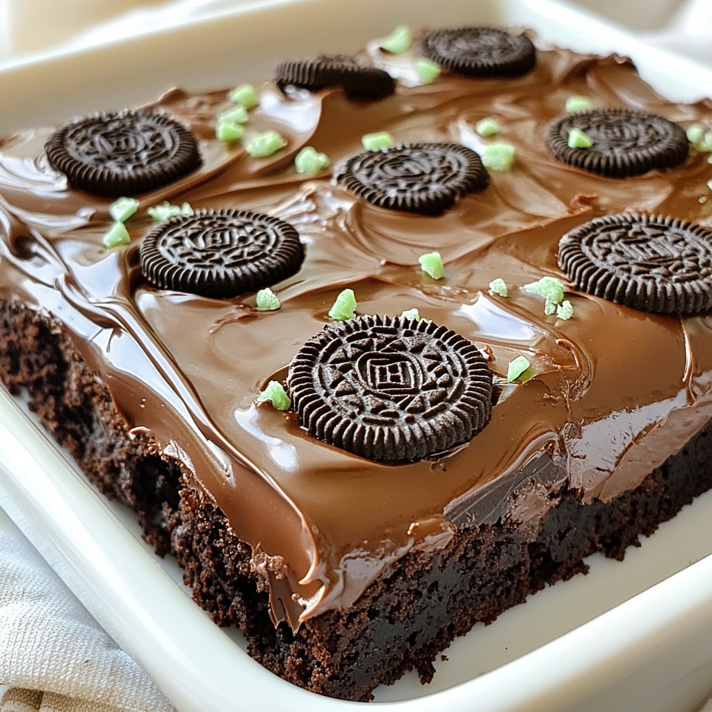 Chocolate Mint Oreo Brownies Delicious and Easy Treat
