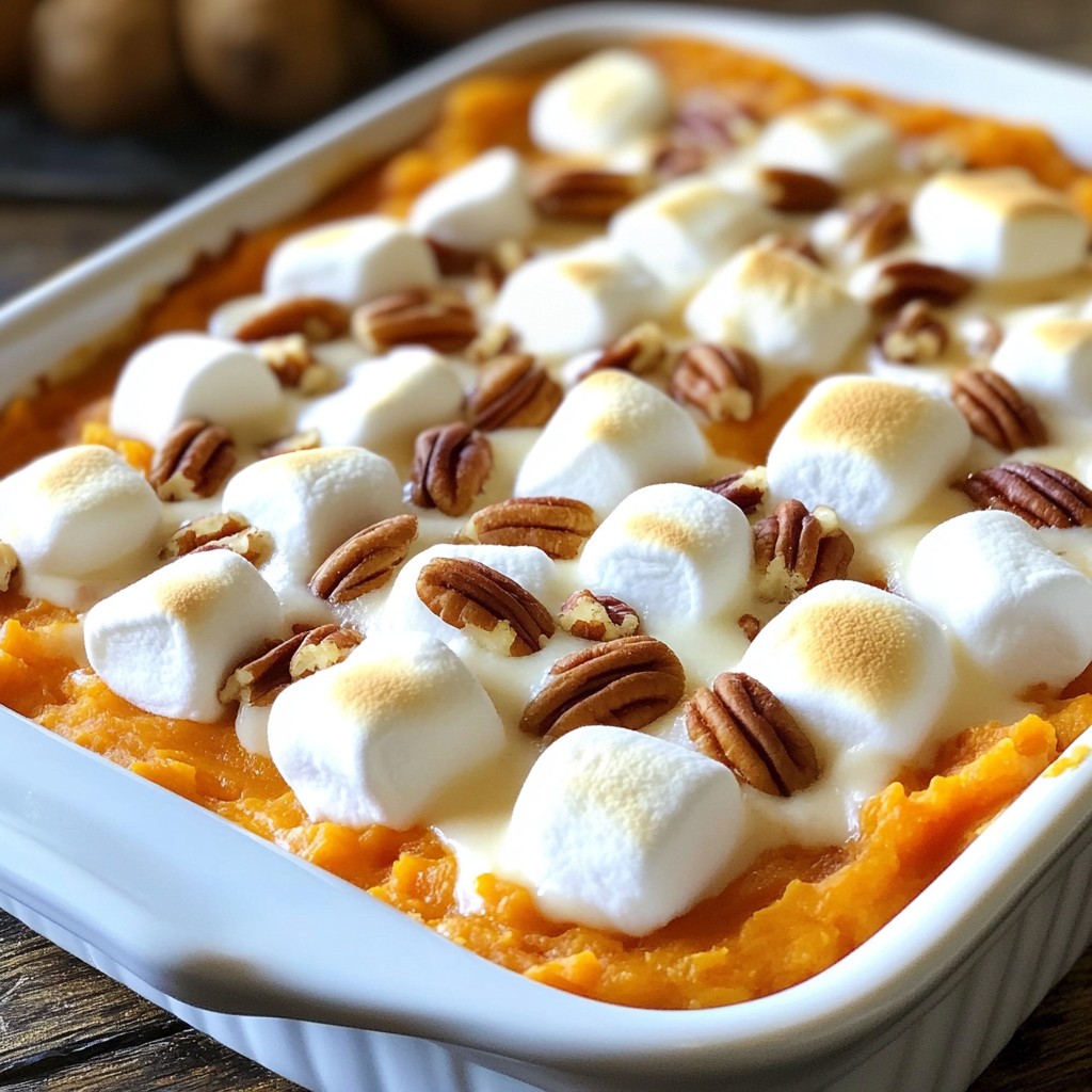 Sweet Potato Marshmallow Casserole Deliciously Easy