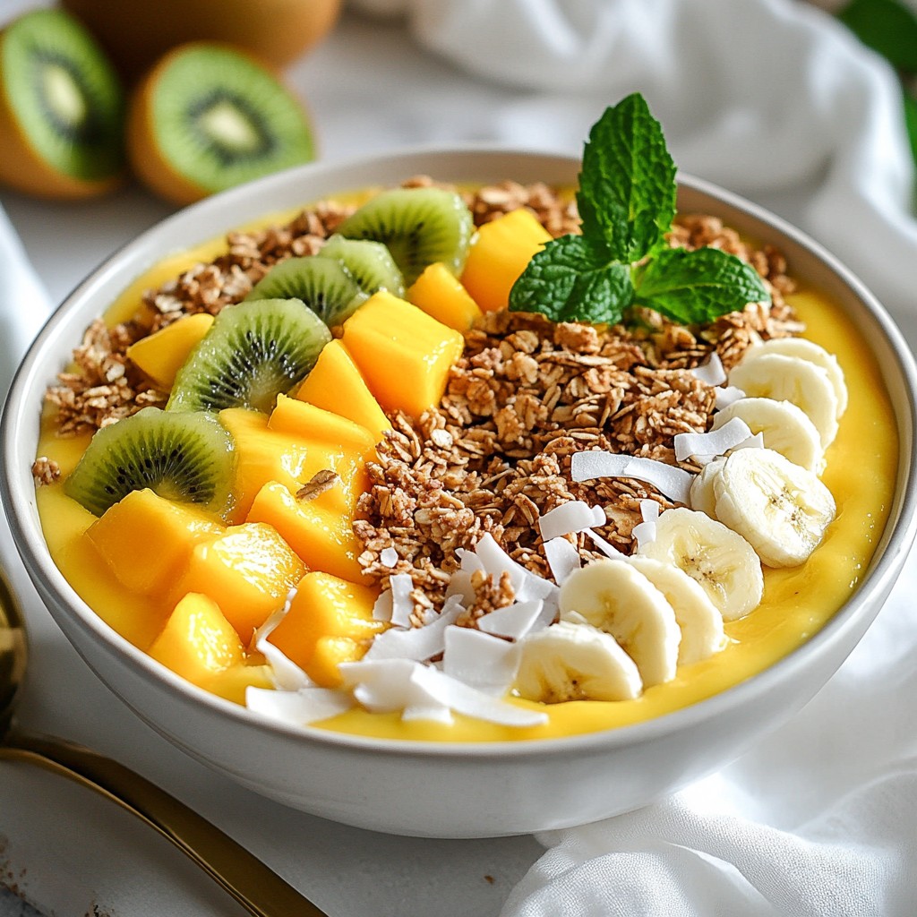 Tropical Mango Smoothie Bowl Refreshing and Healthy Treat
