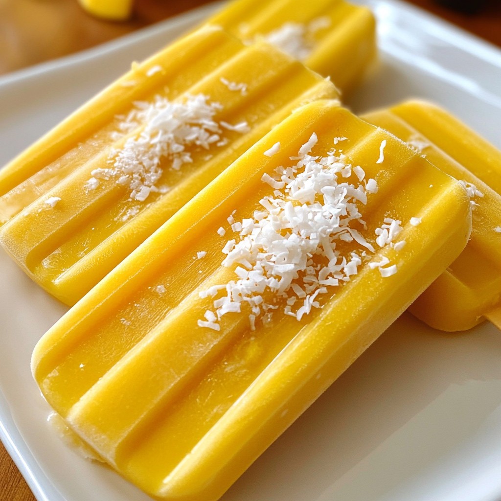 Mango Coconut Popsicles Simple and Refreshing Dessert