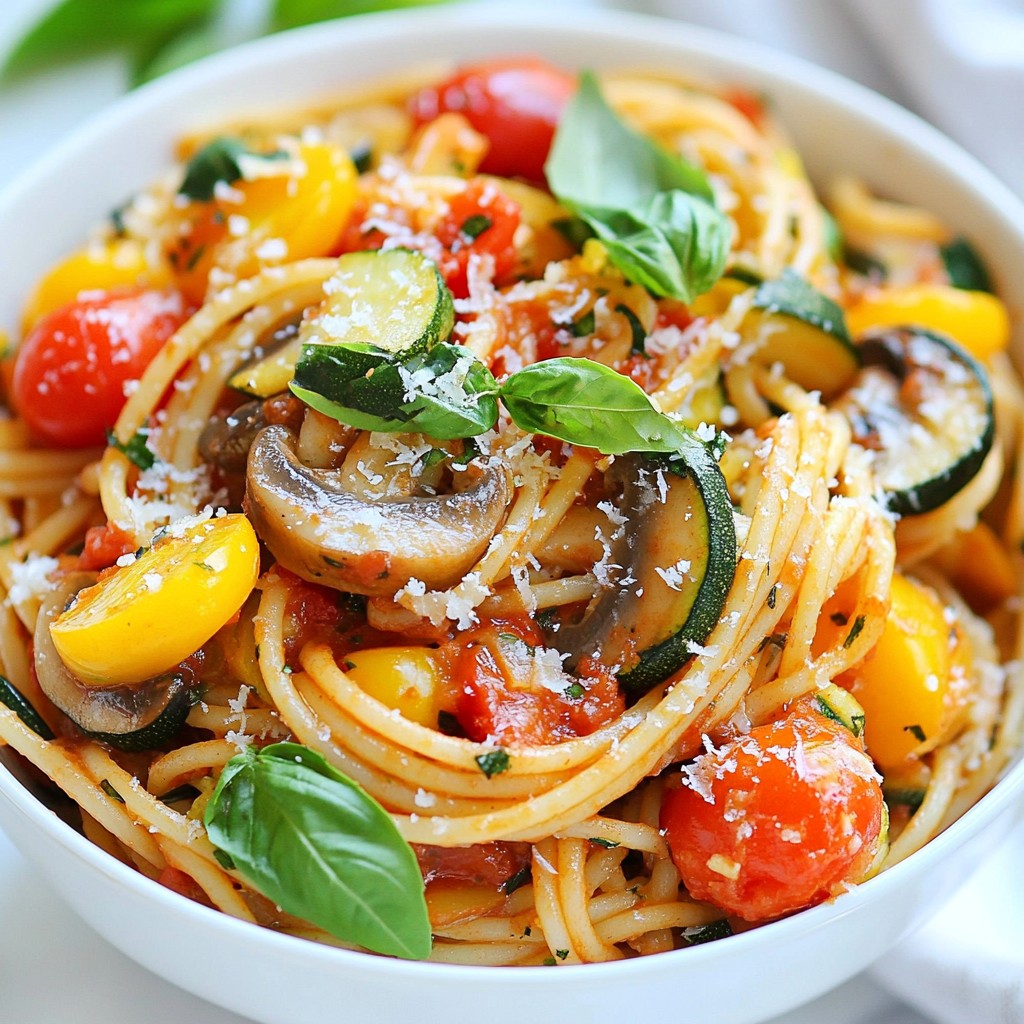Veggie Packed Marinara Pasta Simple and Flavorful Dish