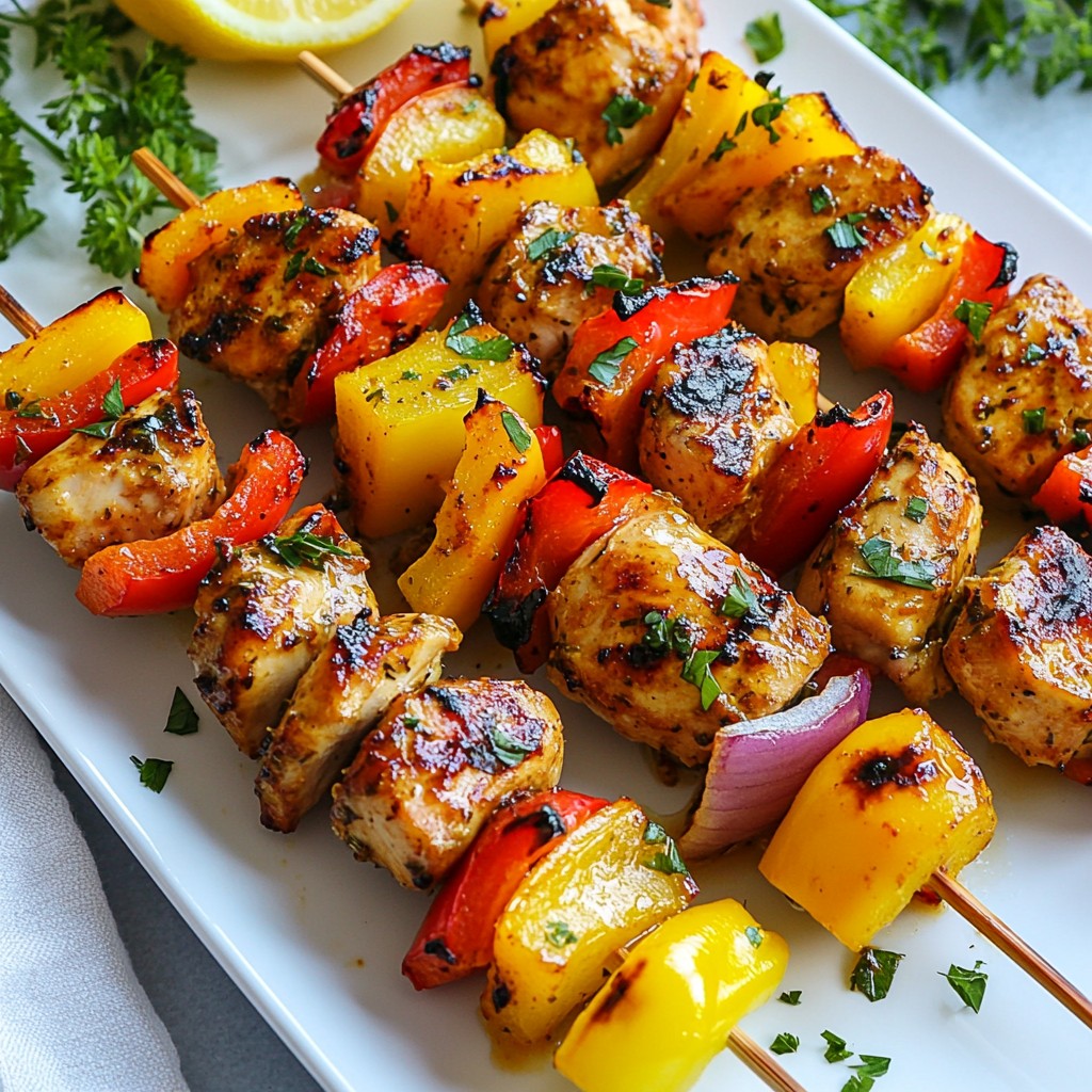 Juicy Air Fryer Herb Marinated Chicken Kebabs Delight
