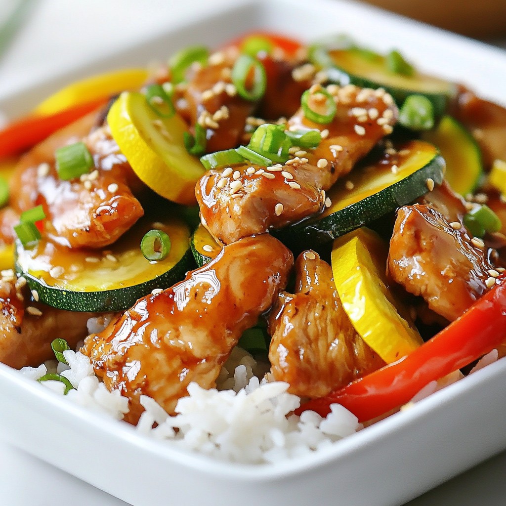Teriyaki Chicken Zucchini Stir-Fry Quick and Easy Meal