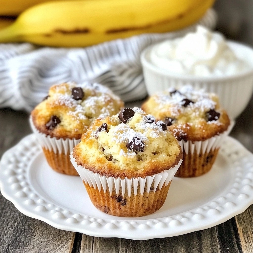 Fluffy Air Fryer Greek Yogurt Banana Muffins Delight