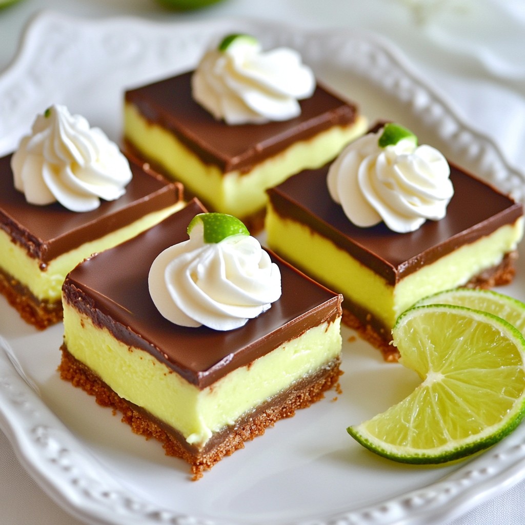 Chocolate Dipped Key Lime Pie Bars Delicious Treat