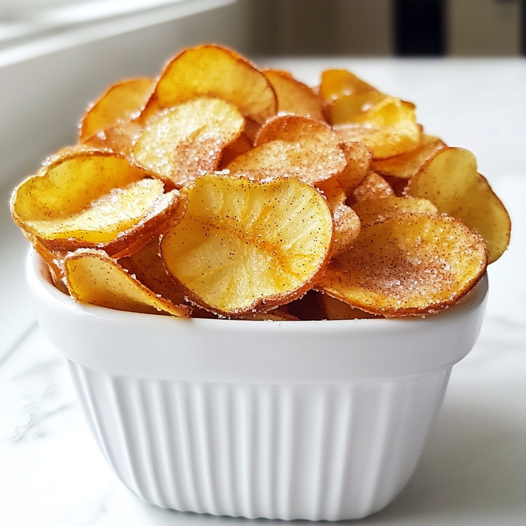 Cinnamon Sugar Apple Chips Crunchy and Tasty Snack