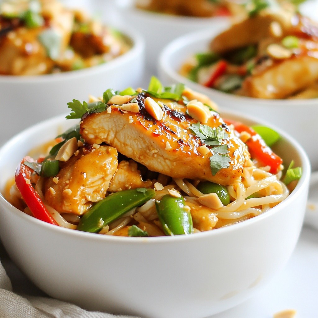 Spicy Peanut Chicken Noodles Bold and Flavorful Dish