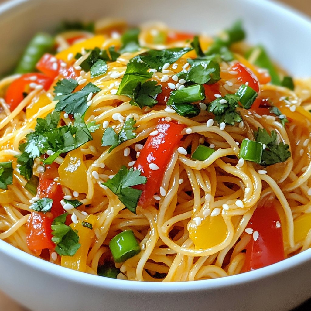 Savory Sweet Chili Garlic Noodles Quick and Easy Recipe