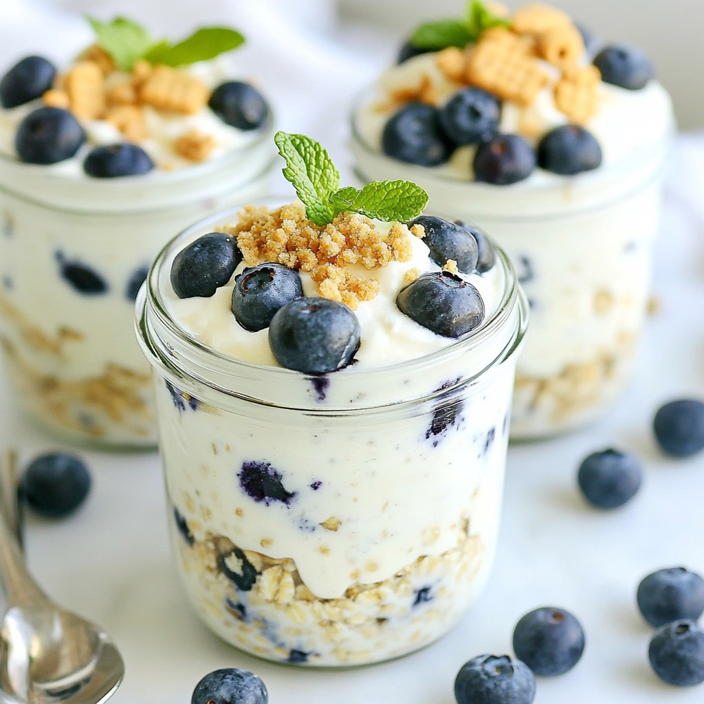 Blueberry Cheesecake Overnight Oats Simple Recipe
