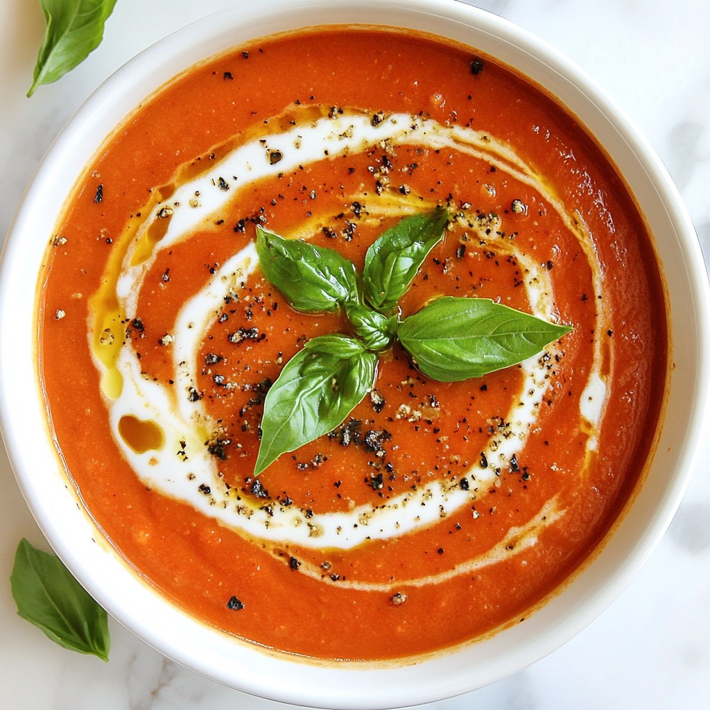 Roasted Tomato Basil Soup Flavorful and Simple Dish
