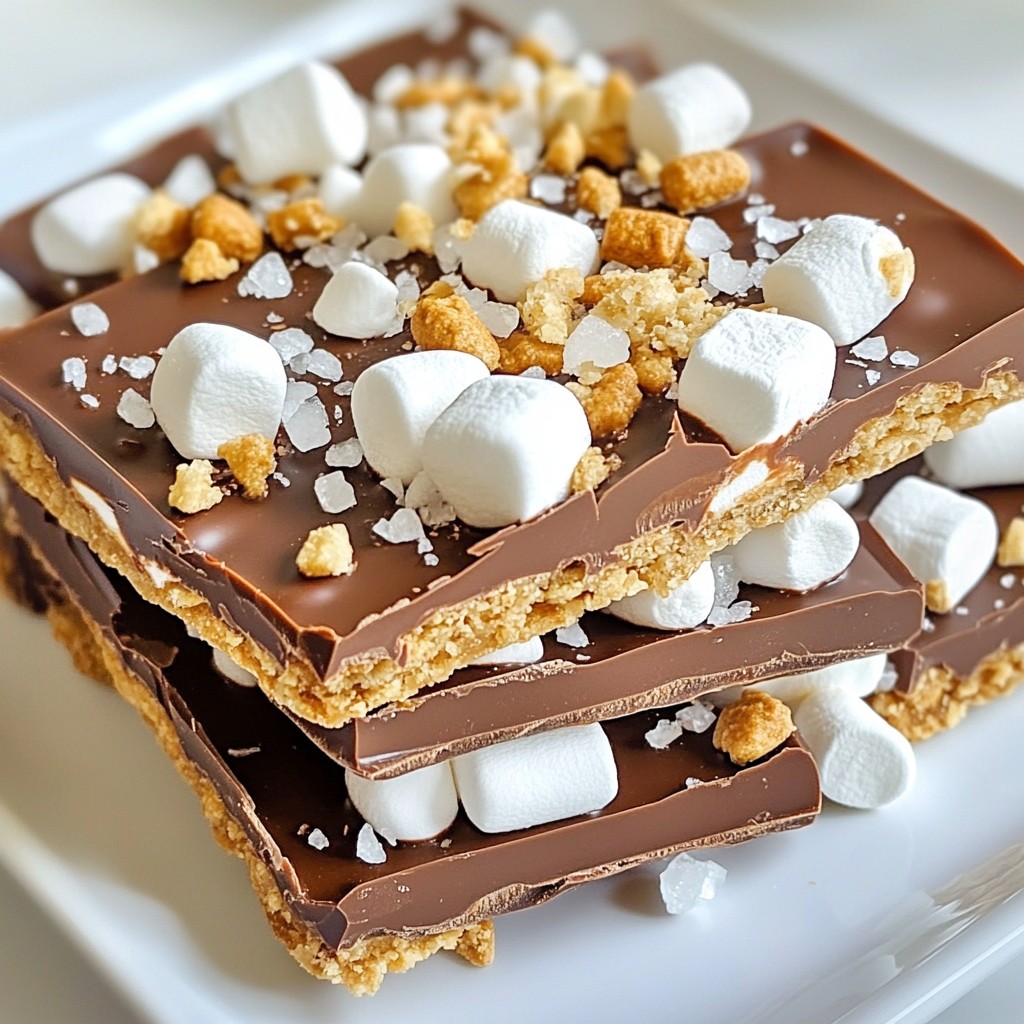 S’mores Chocolate Bark Simple and Tasty Treat